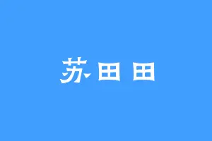苏田田