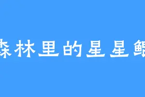 森林里的星星鲲