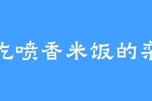 爱吃喷香米饭的栾儿