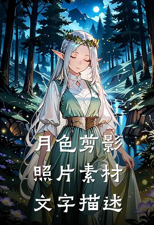 月色剪影照片素材文字描述