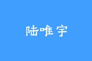 陆唯宇