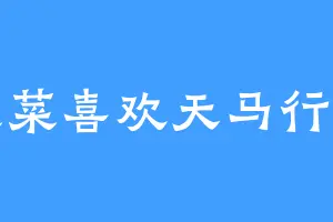 菜菜喜欢天马行空