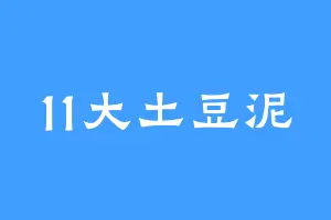 11大土豆泥