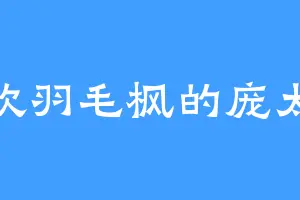 喜欢羽毛枫的庞太师