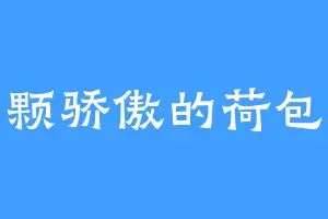 一颗骄傲的荷包蛋