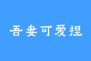 吾妻可爱捏