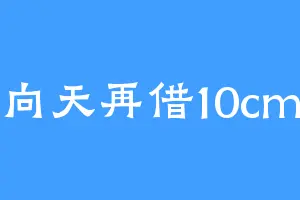 向天再借10cm