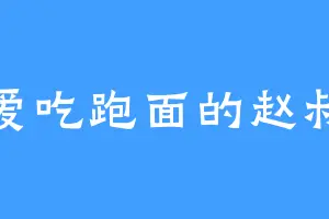 爱吃跑面的赵叔