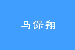 马保翔