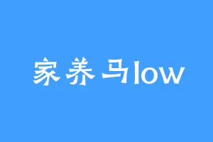 家养马low