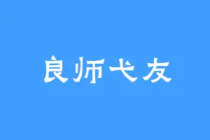 良师弋友