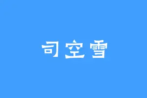 司空雪
