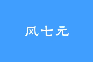 风七元