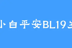 小白平安BL19岁