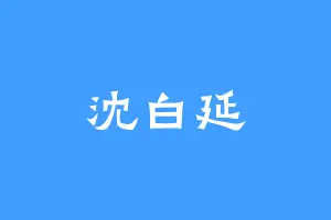 沈白延