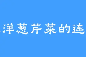 爱吃洋葱芹菜的连园洲